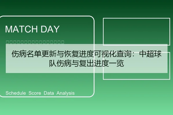 伤病名单更新与恢复进度可视化查询：中超球队伤病与复出进度一览